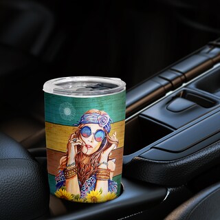 Foto 3 | Foto 3 | Vaso De Viaje Oasisdream De Acero Inoxidable Con Estampado Femenino De 600 Ml - Venta Internacional.