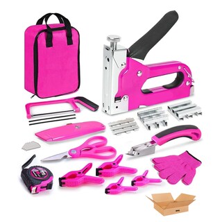 Foto 1 | Foto 1 | Engrapadora Belug Tipo Pistola Para Tapiceria 3 En 1 900 Grapas Rosa