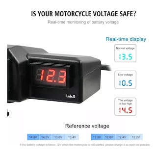 Foto 5 | Foto 5 | Cargador De Celular Lab.g Usb Con Pantalla De Voltaje Para Moto