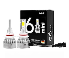 Kit Luces Led Lab.g C6 Mini Iron Led Conector 9006 X2 Autos Plata