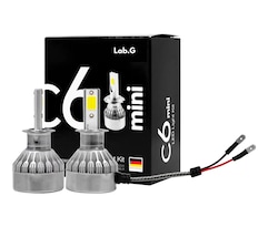 Kit Luces Led Lab.g C6 Mini Iron Led Conector H3 X2 Autos Plata