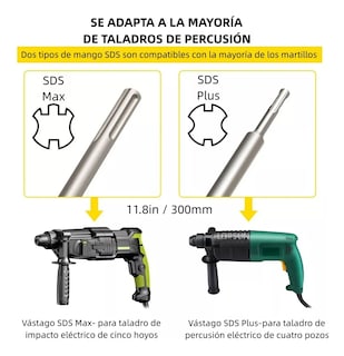 Foto 3 | Foto 3 | 10 Brocas Lab.g Pasamuros Sacabocas Sds Plus/max 35-110mm Concreto Plata