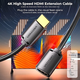Foto 2 | Foto 2 | Cable Extensión Hdmi Vention 3 Metro 4k 60hz Macho-hembra