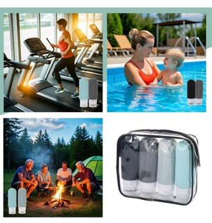 Foto 3 | Foto 3 | Botellas De Kit De Viaje Xtellar Portátiles Contenedores Silicona