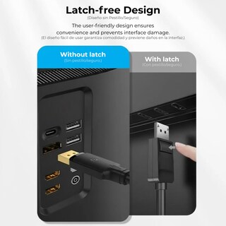 Foto 4 | Foto 4 | Cable Displayport Vention 1m 4k Hd 60hz Chapeado Oro