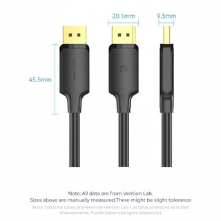 Foto 6 | Foto 6 | Cable Displayport Vention 1m 4k Hd 60hz Chapeado Oro