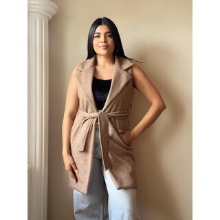 Foto 2 | Foto 2 | Chaleco Largo Paño Beige