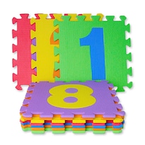 Tapete De Foamy Armable De Numeros Multicolor 10 Piezas