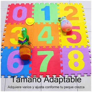 Foto 2 | Foto 2 | Tapete De Foamy Armable De Numeros Multicolor 10 Piezas