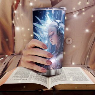 Foto 6 | Foto 6 | Taza Tumbler Oasisdream De Acero Inoxidable De 600 Ml Con Estampado Femenino