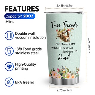 Foto 2 | Foto 2 | Vaso Oasisdream De Acero Inoxidable De 600 Ml Con Estampado De Perezosos