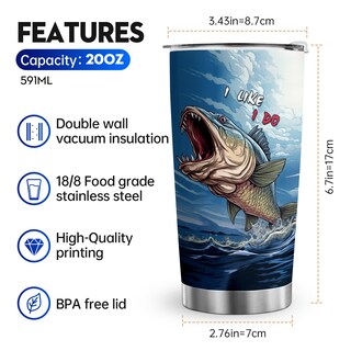 Foto 2 | Foto 2 | Taza De Viaje Oasisdream Vaso De 600 Ml Con Estampado De Tiburones - Venta Internacional.