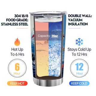 Foto 4 | Foto 4 | Taza De Viaje Oasisdream Vaso De 600 Ml Con Estampado De Tiburones - Venta Internacional.