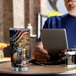 Foto 6 | Foto 6 | Vaso Oasisdream De Acero Inoxidable De 600 Ml Con Estampado De Renos - Venta Internacional.