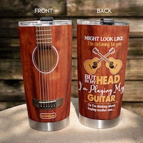 Taza Tumbler Oasisdream De Acero Inoxidable 600 Ml Con Estampado De Guitarra - Venta Internacional.