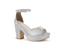 Sandalia Gabriela´s Color Plateado Hebilla Material Sintetico 4040803