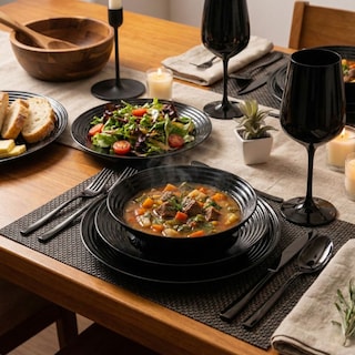 Foto 2 | Foto 2 | Vajilla Harena De Opal Con Bowl Negro 12 Piezas