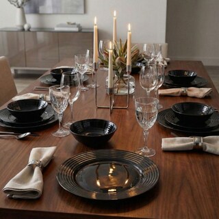 Foto 3 | Foto 3 | Vajilla Harena De Opal Con Bowl Negro 12 Piezas