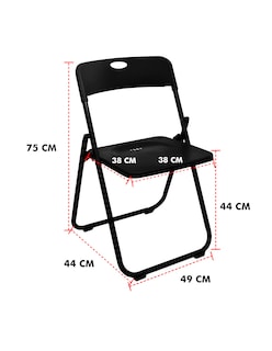 Foto 2 | Foto 2 | Silla Plegable Mindejal Silplen Metal Y Plástico Negro