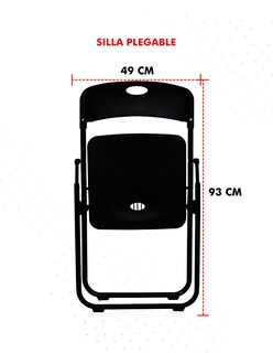 Foto 4 | Foto 4 | Silla Plegable Mindejal Silplen Metal Y Plástico Negro