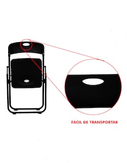 Foto 5 | Foto 5 | Silla Plegable Mindejal Silplen Metal Y Plástico Negro