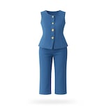 Conjunto de Chaleco Mezclilla Azul Cielo Daze para Mujer