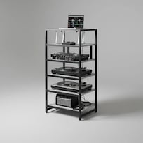 Estante Soporte Equipos Audio Rack Sonido Resistente Pro Blanco