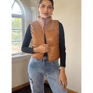 Foto 2 | Foto 2 | Chaleco Bomber Vinipiel Beige