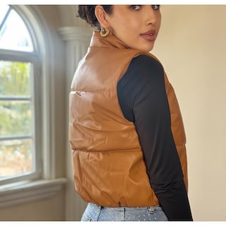 Foto 3 | Foto 3 | Chaleco Bomber Vinipiel Beige