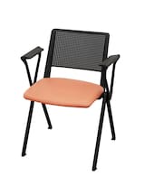 Silla Chopo Mindejal Silnar Metal Y Plástico Color Naranja Perforada