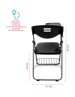 Foto 6 | Foto 6 | Pupitre Butaca Mindejal Pupin0 Metal Y Plástico Negro