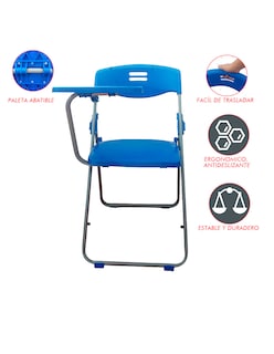 Foto 6 | Foto 6 | Pupitre Butaca Mindejal Pupin0 Metal Y Plástico Azul