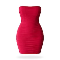 Vestido Mesh Corto Rojo Daze para Mujer