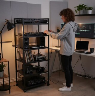 Foto 5 | Foto 5 | Estante Soporte Equipos Audio Rack Sonido Resistente Hifi Negro