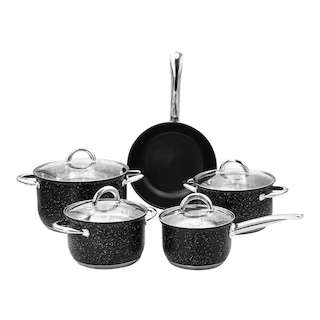 Foto 1 | Foto 1 | Batería De Cocina Qualité Acero Inoxidable 9 Piezas Granito Negro