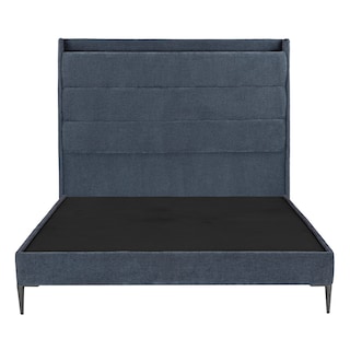 Foto 2 | Foto 2 | Cabecera Trinity Wing Color Steel Blue + Base Cama Slim Matrimonial