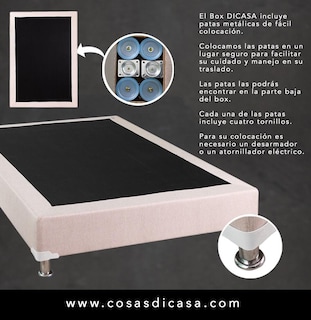 Foto 7 | Foto 7 | Cabecera Trinity Wing Color Steel Blue + Base Cama Slim Matrimonial