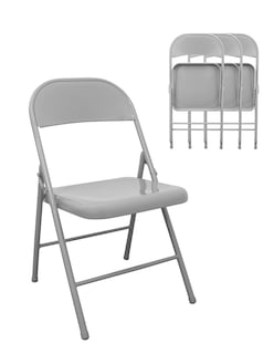 Foto 5 | Foto 5 | Silla Plegable Gris 4pz Mindejal Silpleg4 Metal Gris Con Regatones