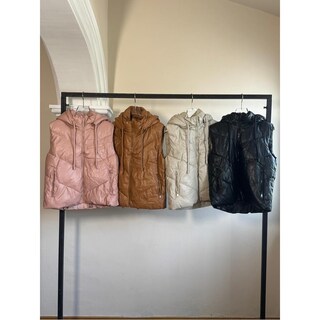 Foto 2 | Foto 2 | Chaleco de Vinipiel con Gorro Removible Rosa Daze para Mujer