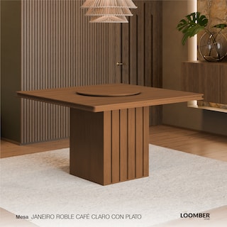 Foto 2 | Foto 2 | Mesa Janeiro Café Claro Con Plato Loomber