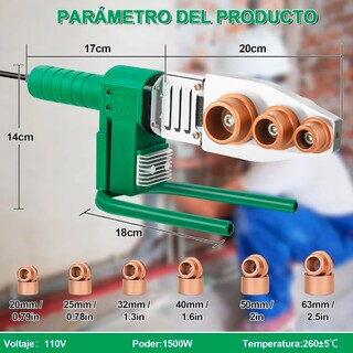Foto 4 | Foto 4 | Termofusora Herramientas Kit Con 6 Dados Modelo Verde