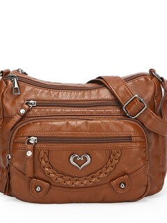 Foto 1 | Foto 1 | Bolso De Hombro Para Mujer Suave De Piel Sintética Con Múltiples Bolsillos - Venta Internacional.