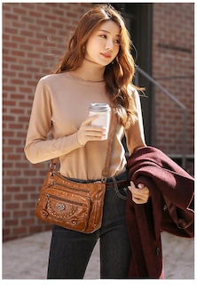 Foto 4 | Foto 4 | Bolso De Hombro Para Mujer Suave De Piel Sintética Con Múltiples Bolsillos - Venta Internacional.