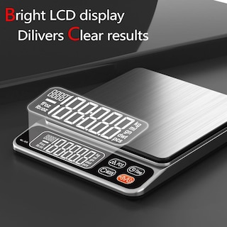 Foto 3 | Foto 3 | Báscula De Cocina Digital De Alta Precisión Plata Metalizada 390 G - Venta Internacional.