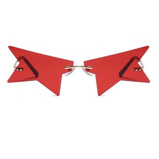 Foto 1 | Foto 1 | Gafas De Fiesta Rojas Con Forma De Media Estrella Sin Montura - Venta Internacional.
