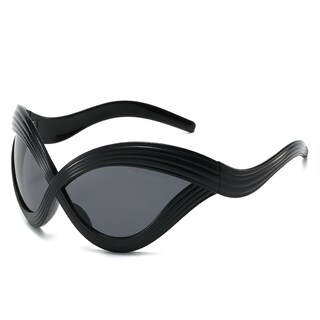 Foto 1 | Foto 1 | Gafas De Fiesta Futuristic Wave Cat-eye Negras - Venta Internacional.