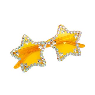 Foto 1 | Foto 1 | Gafas De Fiesta Sin Montura Con Forma De Estrella Y Cristal Amarillo - Venta Internacional.