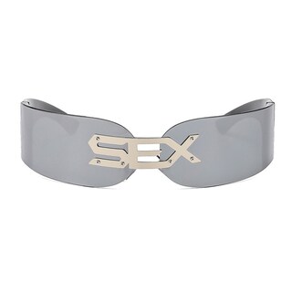 Foto 1 | Foto 1 | Gafas De Fiesta Con Forma De Escudo Sin Montura Con Detalles Metálicos 34 G - Venta Internacional.