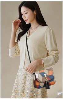 Foto 6 | Foto 6 | Bandolera Geométrica De Piel Sintética Para Mujer 20 X 6 X 14 Cm - Venta Internacional.