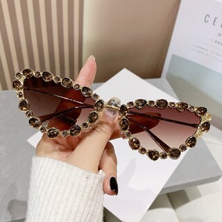 Foto 2 | Foto 2 | Gafas Modernas Con Diamantes De Imitación Retro Con Forma De Ojo De Gato Para Mujer - Venta Internacional.